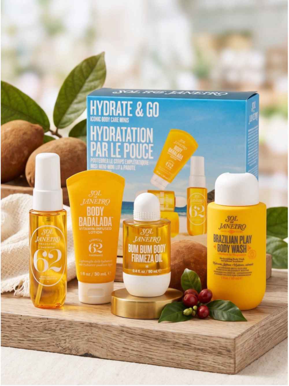 Sol de Janeiro Hydrate & Go 4pc Mini Set Cheirosa 62 Body Care New